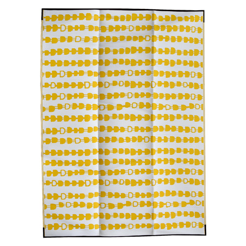 Mustard Stripe Arrow Indoor/Outdoor Rug