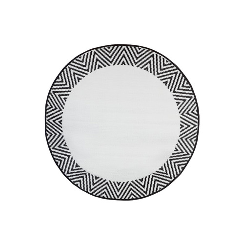Black & White Olympia Indoor & Outdoor Rug
