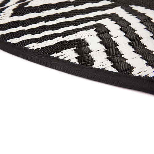 Black & White Olympia Indoor & Outdoor Rug