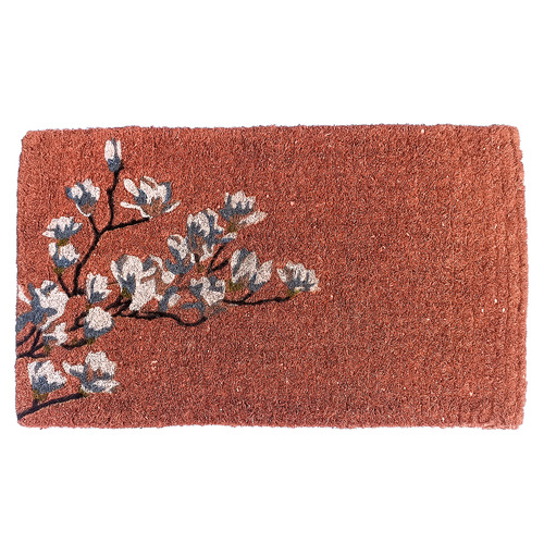 Coral Magnolia Chrono Coir Doormat