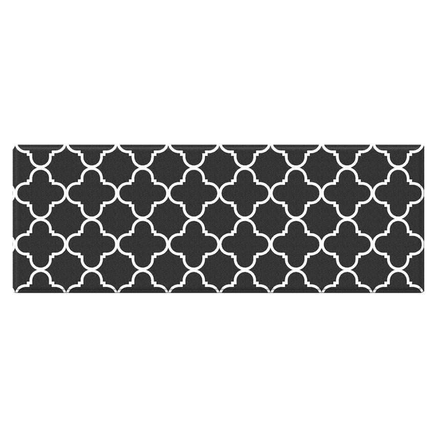 Black Espana Reversible Kitchen Mat