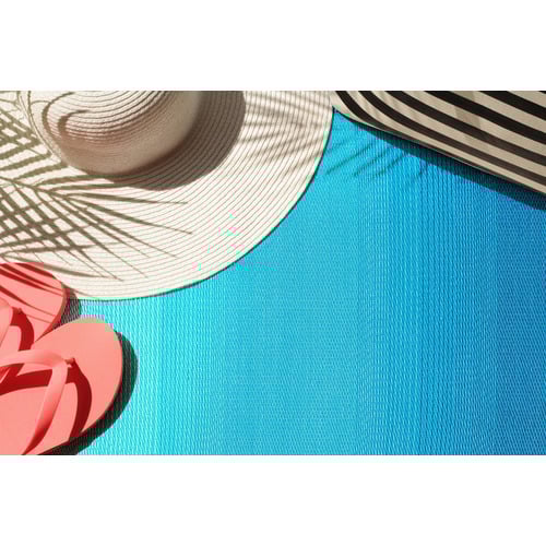 Home & Lifestyle Blue Big Sur Power-Loomed Outdoor Rug | Temple & Webster