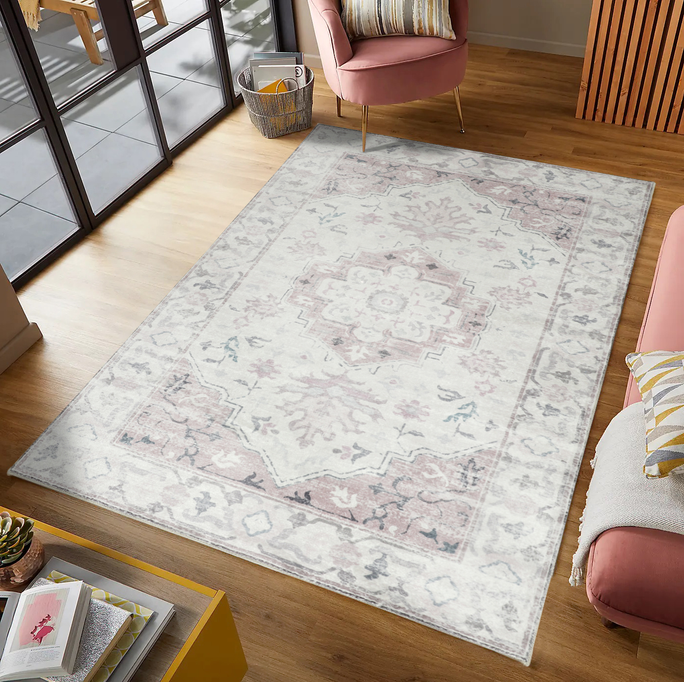 Coral-Shay-Machine-Washable-Rug