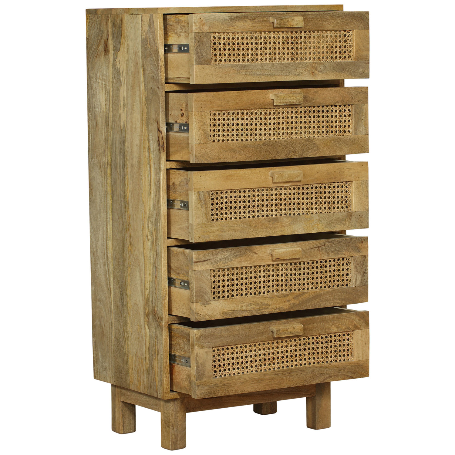 Titus 5 Drawer Mango Wood Tallboy