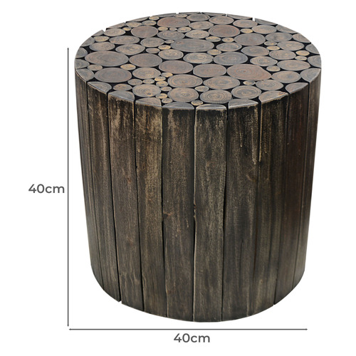 Reginald Eucalyptus Wood Side Table