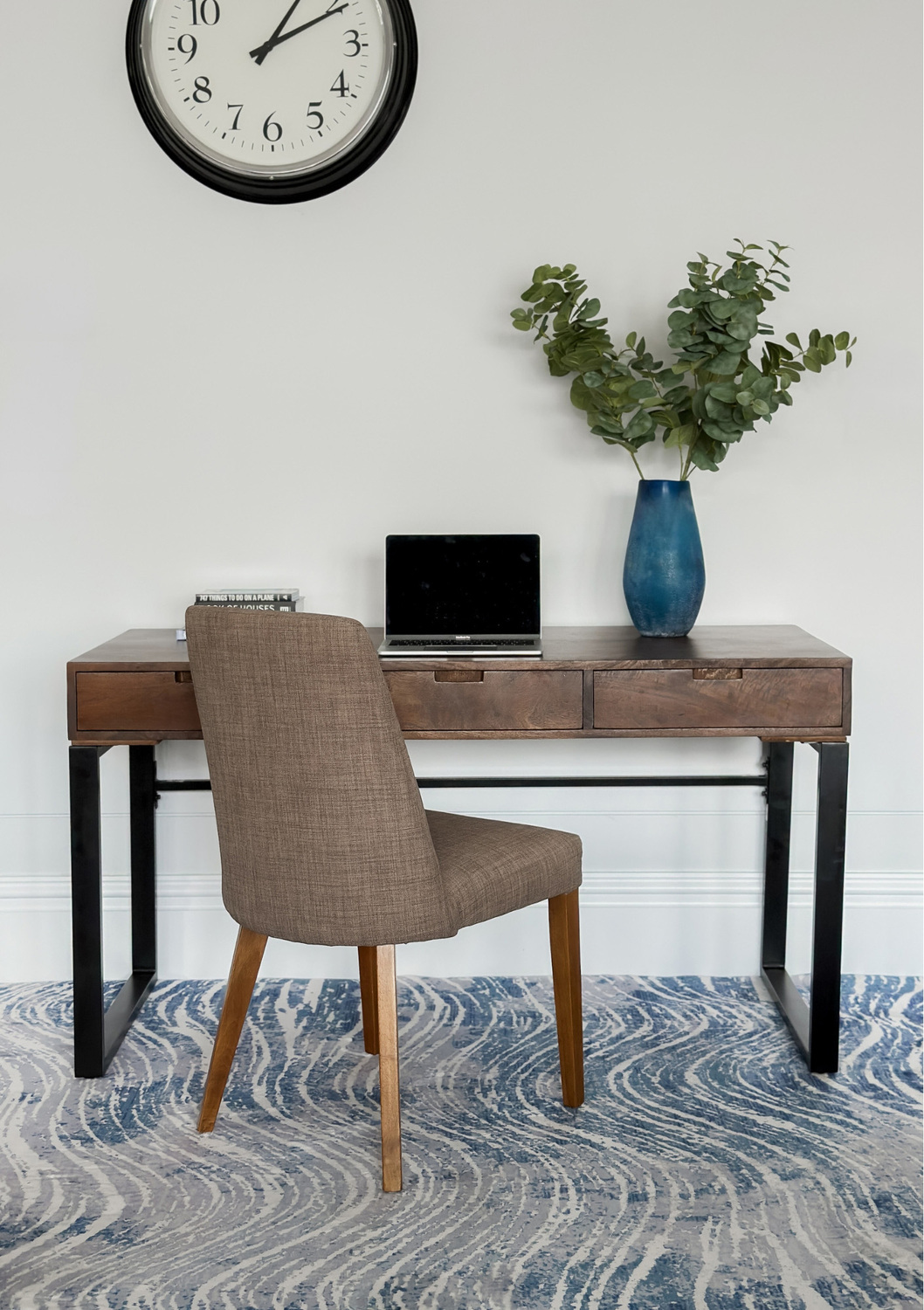 Blue-Shikhar-Machine-Washable-Rug