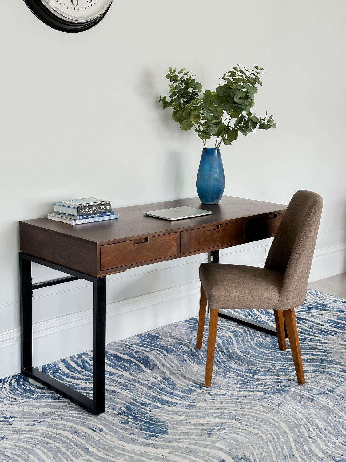 Blue-Shikhar-Machine-Washable-Rug