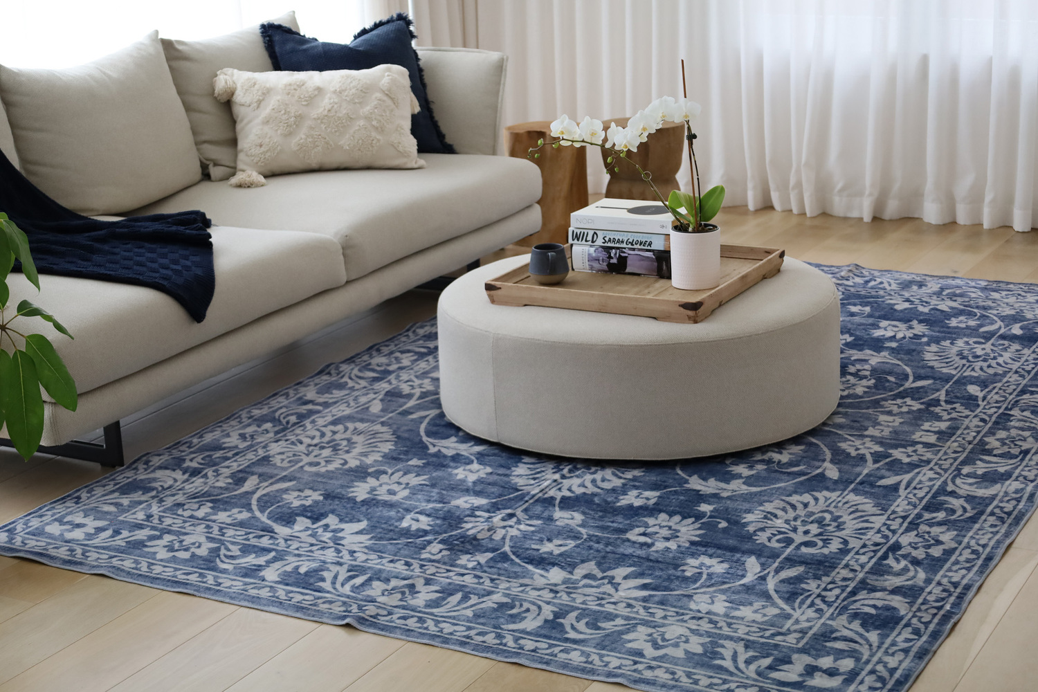 Blue-Megan-Machine-Washable-Rug