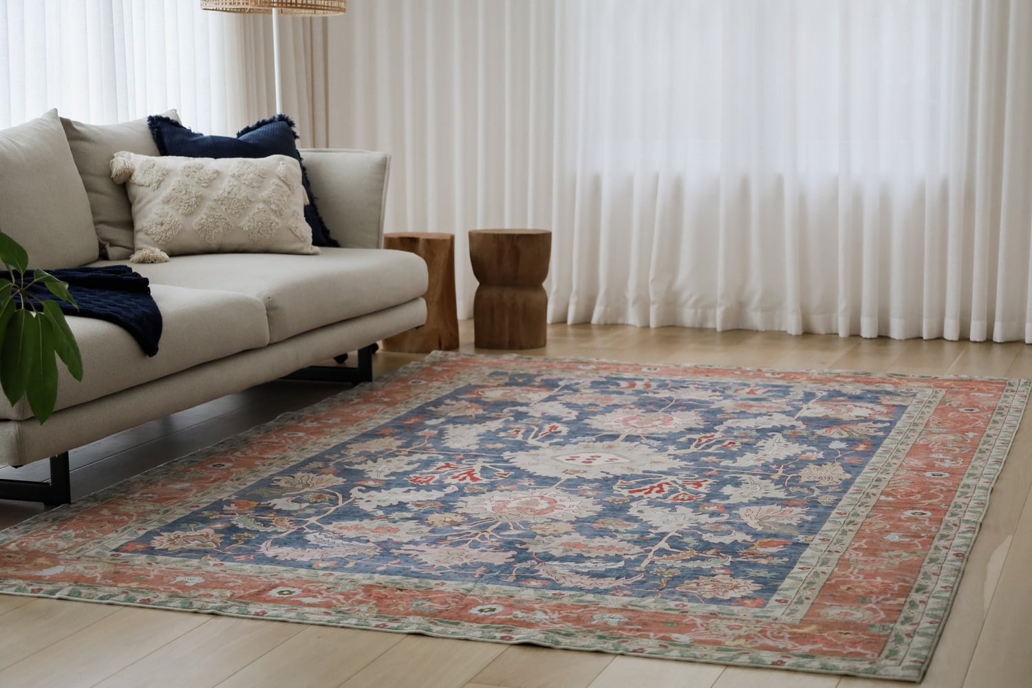 Night-Multi-Colour-Dalisay-Floral-Machine-Washable-Rug