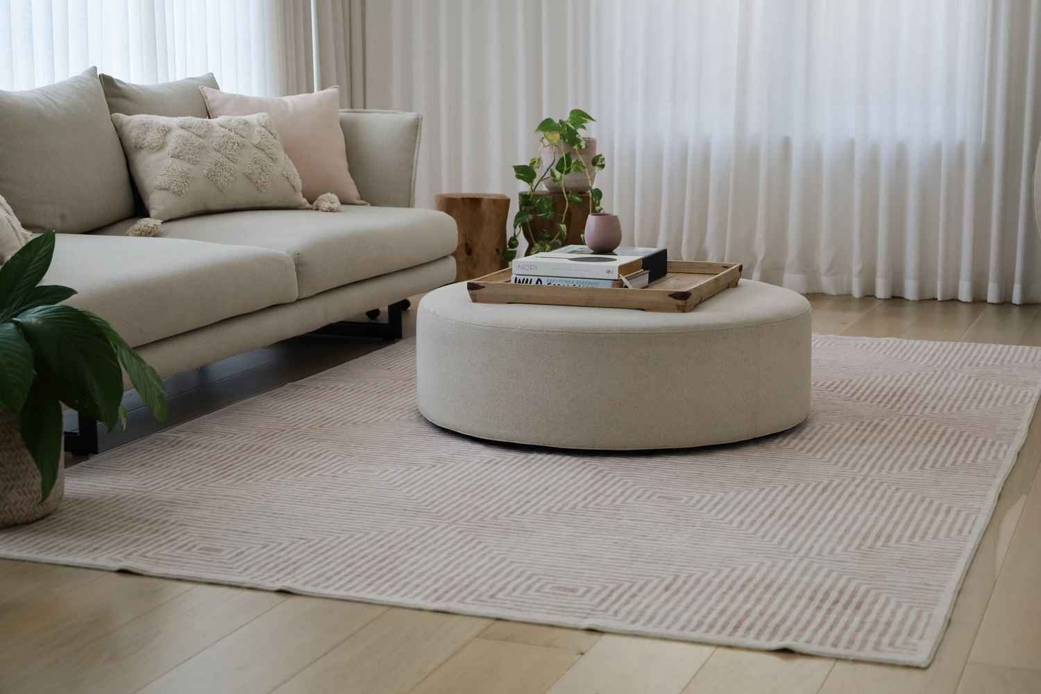 Beige-Amihan-Power-Loomed-Machine-Washable-Rug
