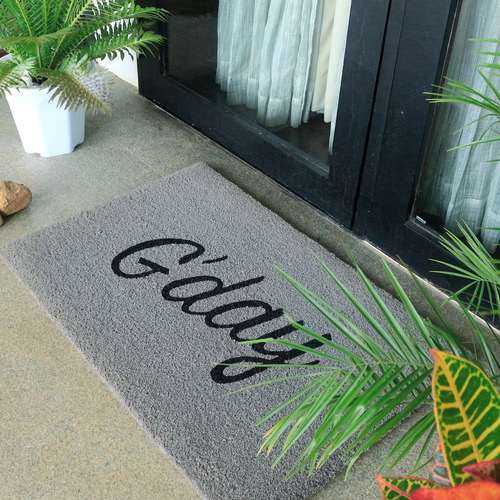 Grey Kamil Coir Doormat