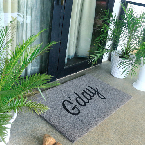 Grey Kamil Coir Doormat