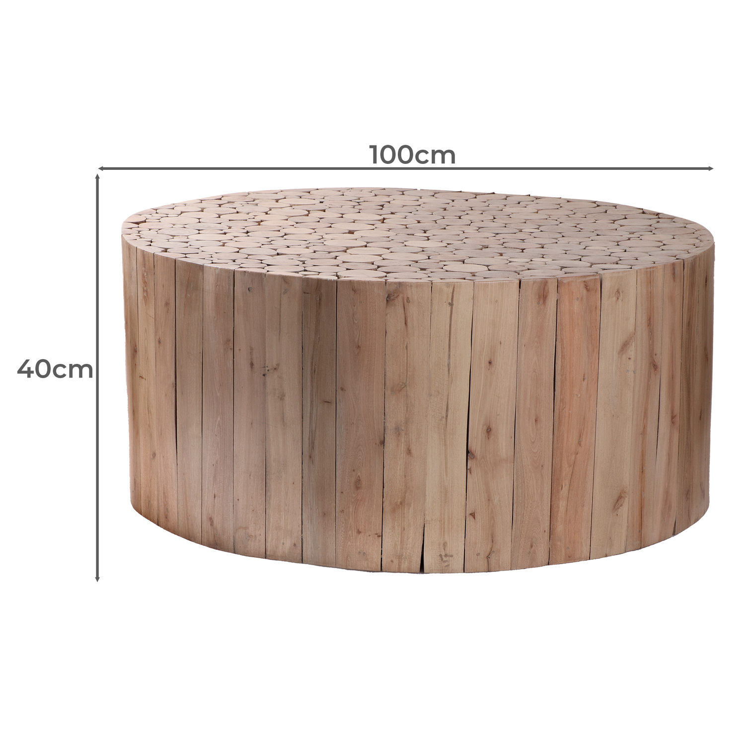 Beau Eucalyptus Wood Coffee Table