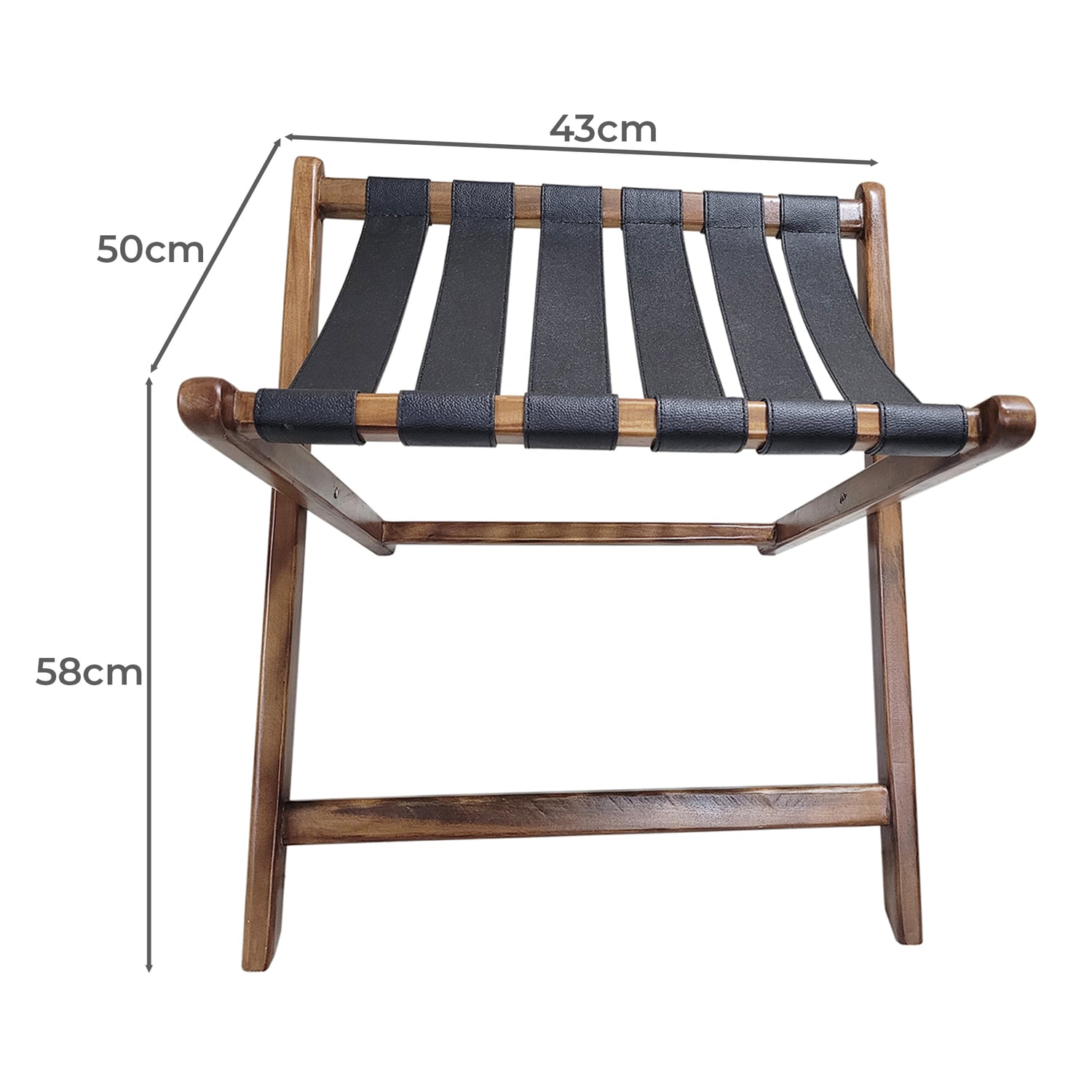 Lewis Acacia Wood Luggage Rack