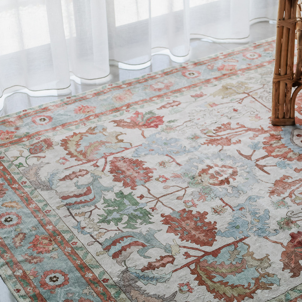 Autumn-Multi-Colour-Dalisay-Floral-Machine-Washable-Rug