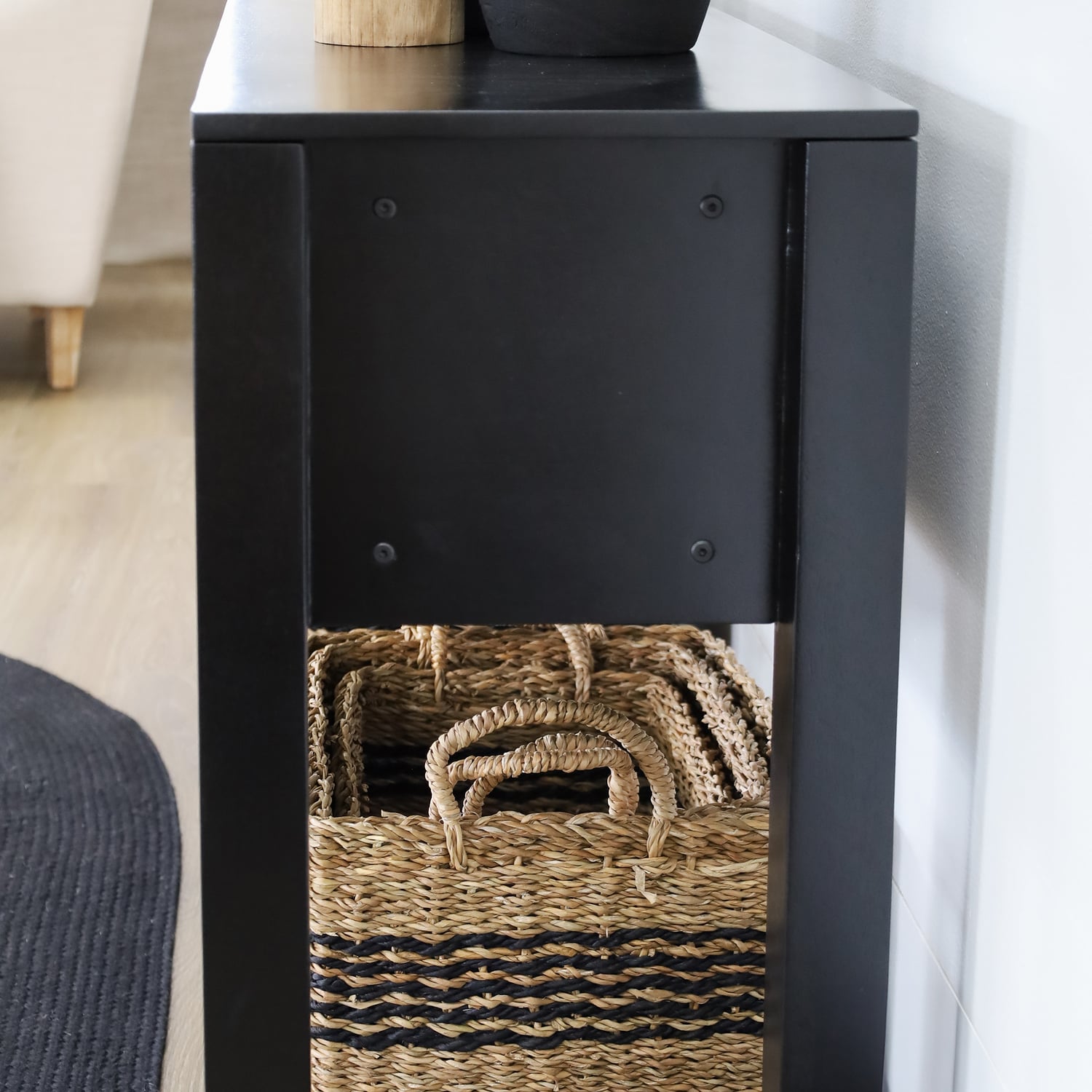 Lucida Mango Wood & Rattan Console Table