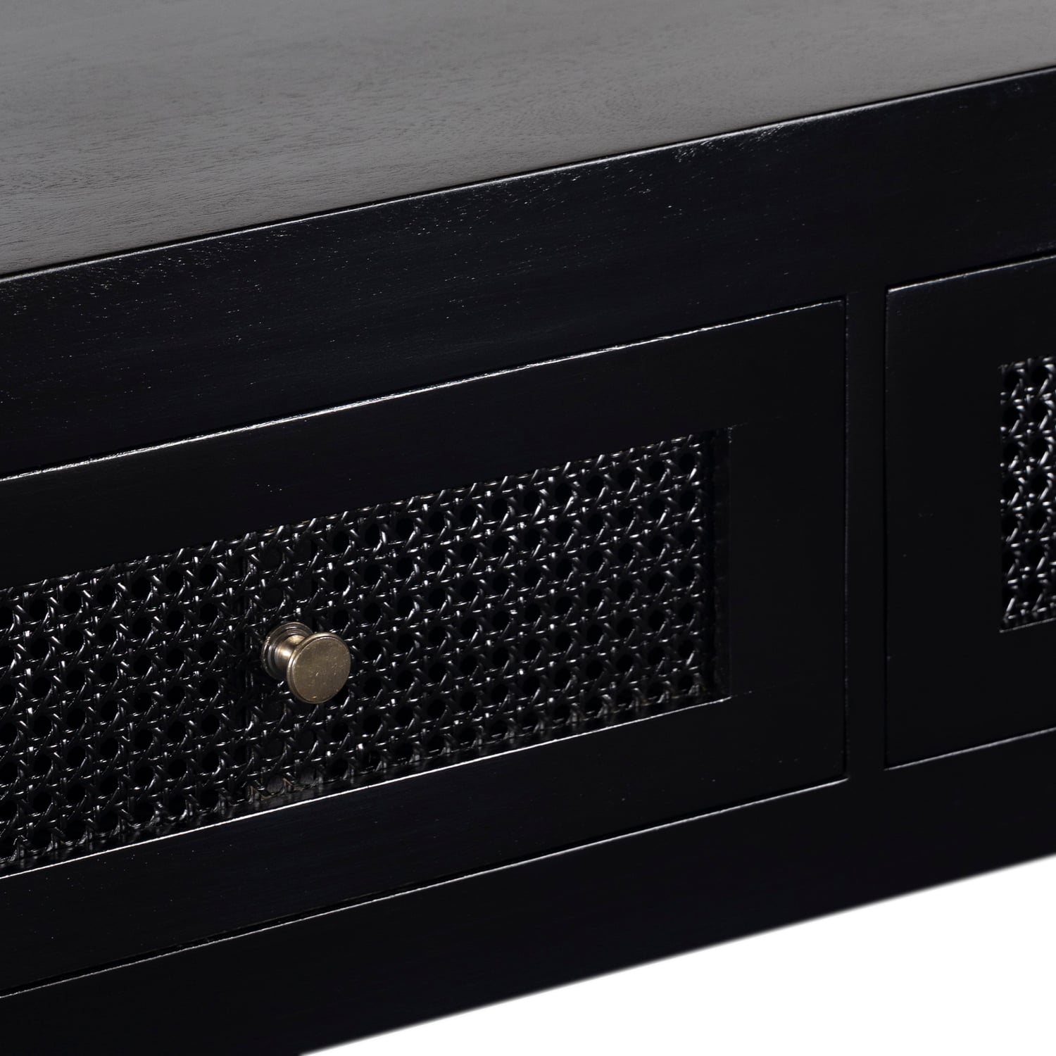 Lucida Mango Wood & Rattan Console Table