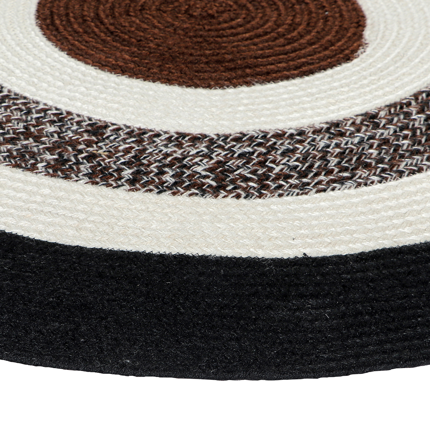 Black & White Churchill Round Outdoor Rug