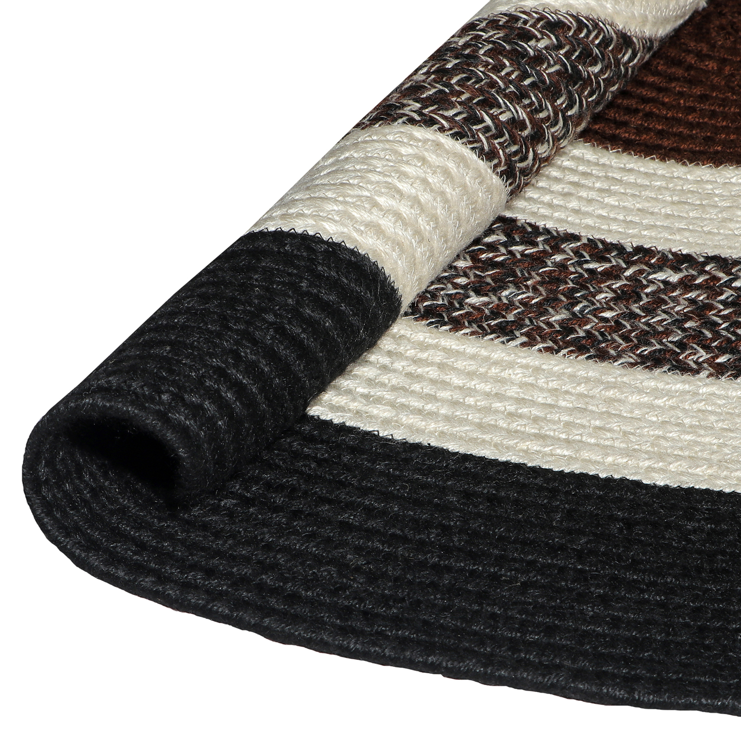 Black & White Churchill Round Outdoor Rug