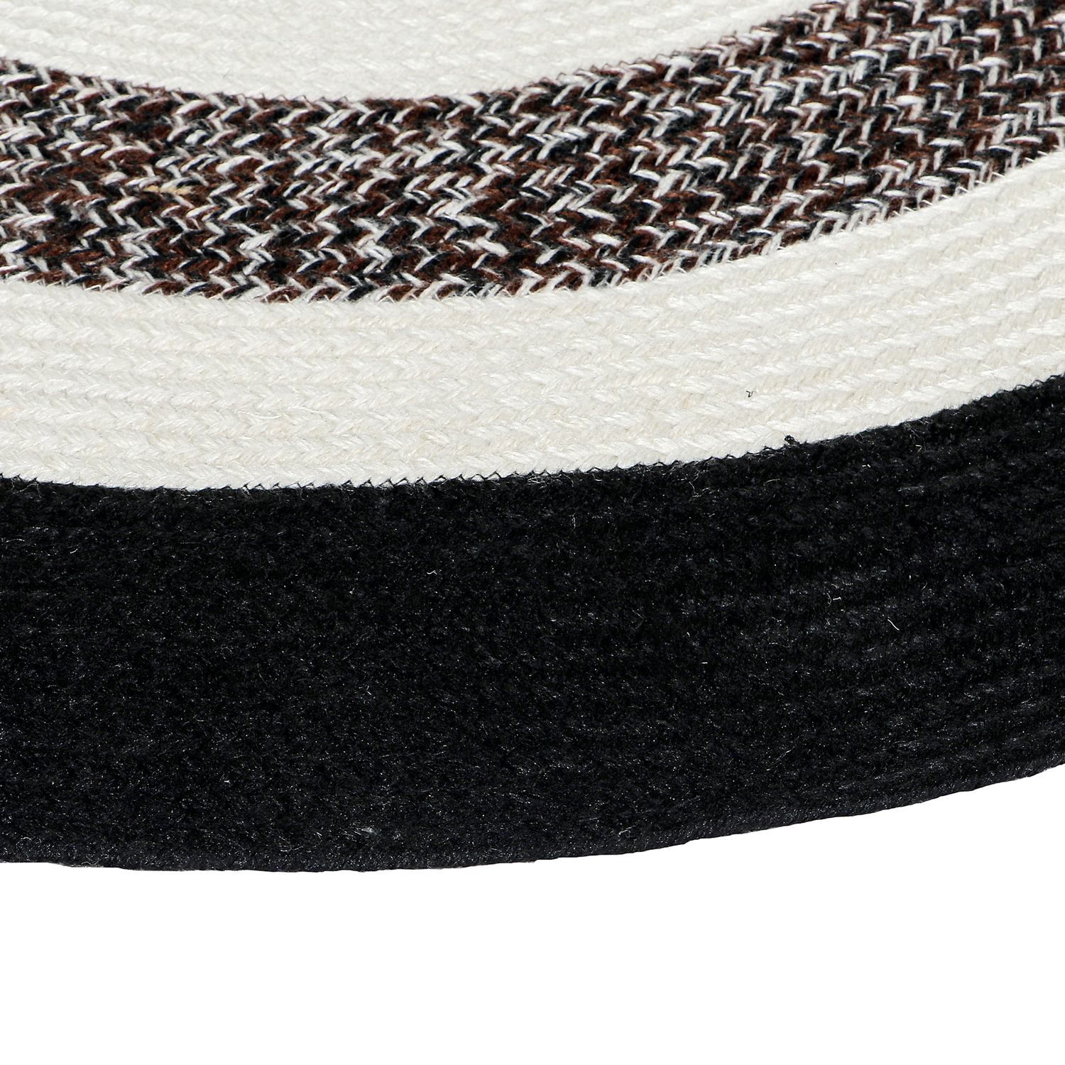 Black & White Churchill Round Outdoor Rug