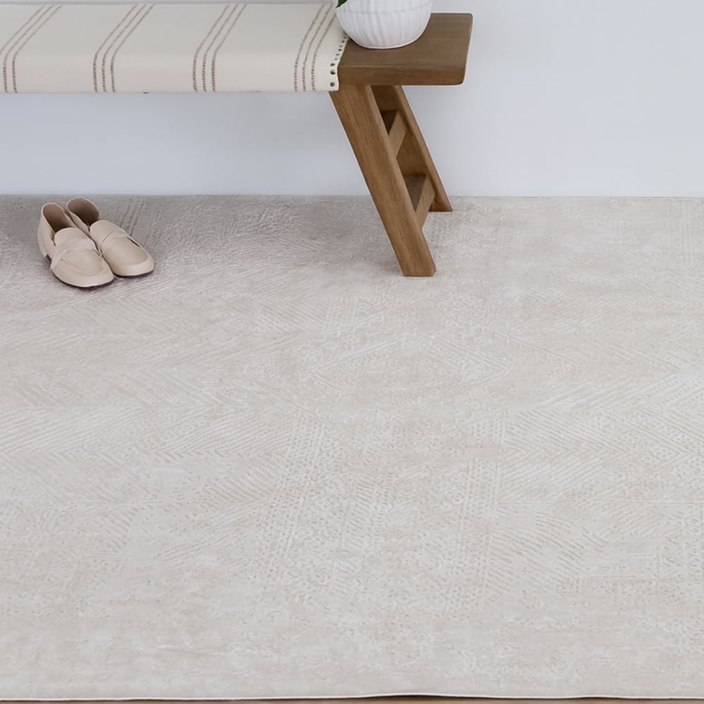 Beige Valle Distressed Rug