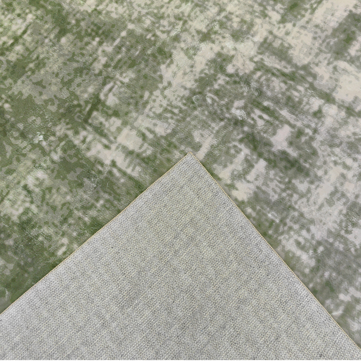 Green Abel Machine Washable Rug