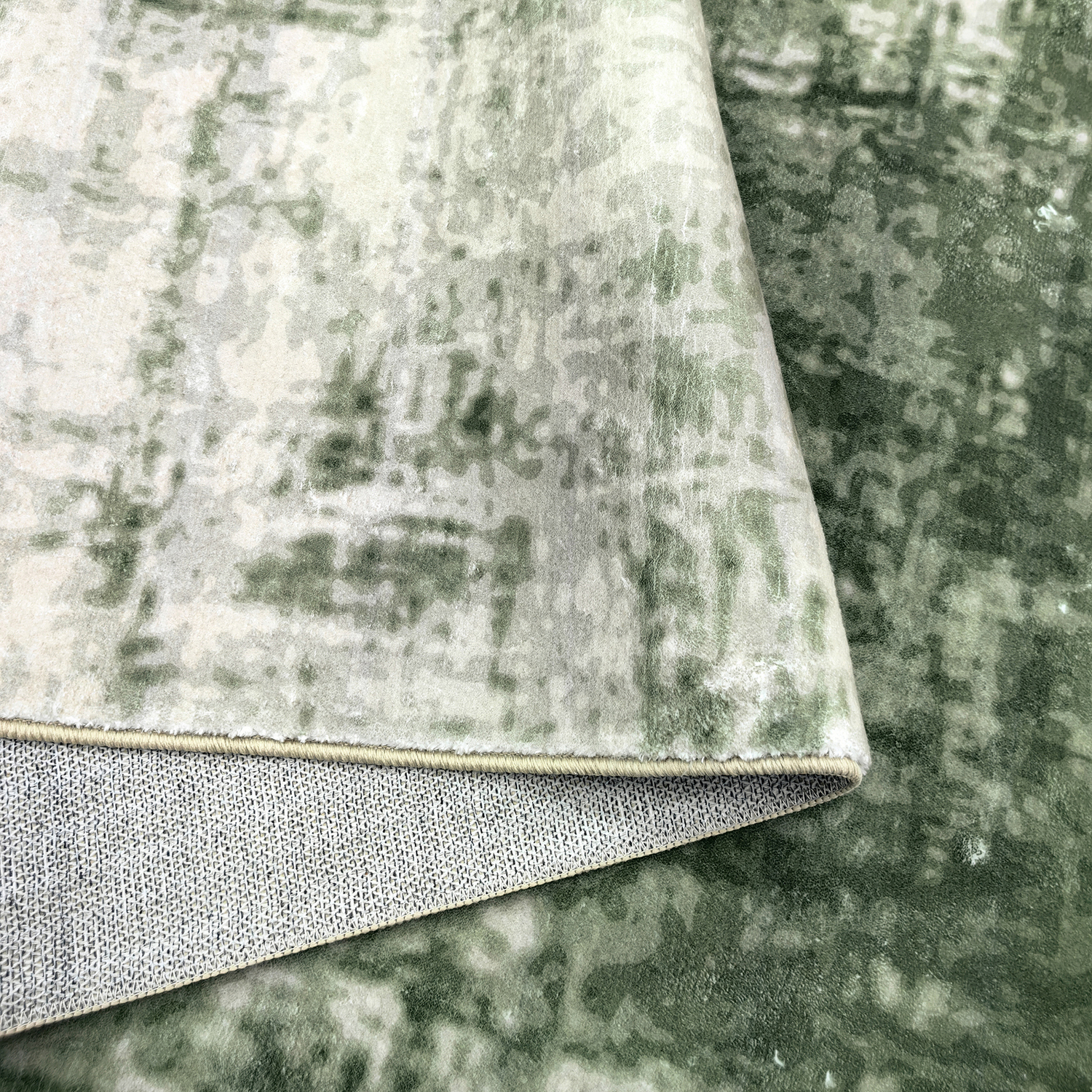 Green Abel Machine Washable Rug