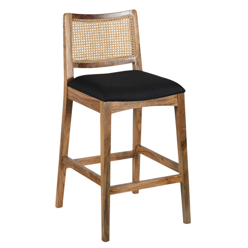 74cm Natural Ayaka Acacia Wood Bar Stool