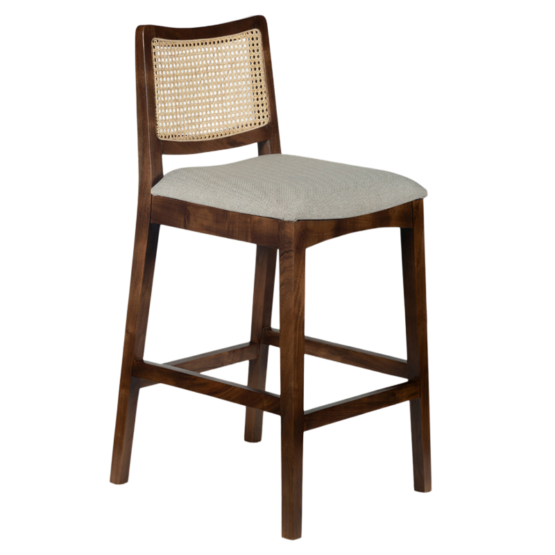 74cm Walnut Ayaka Acacia Wood Bar Stool