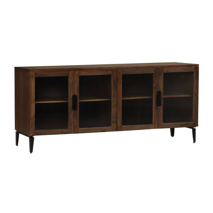 Elian Mango Wood 4 Door Sideboard Buffet