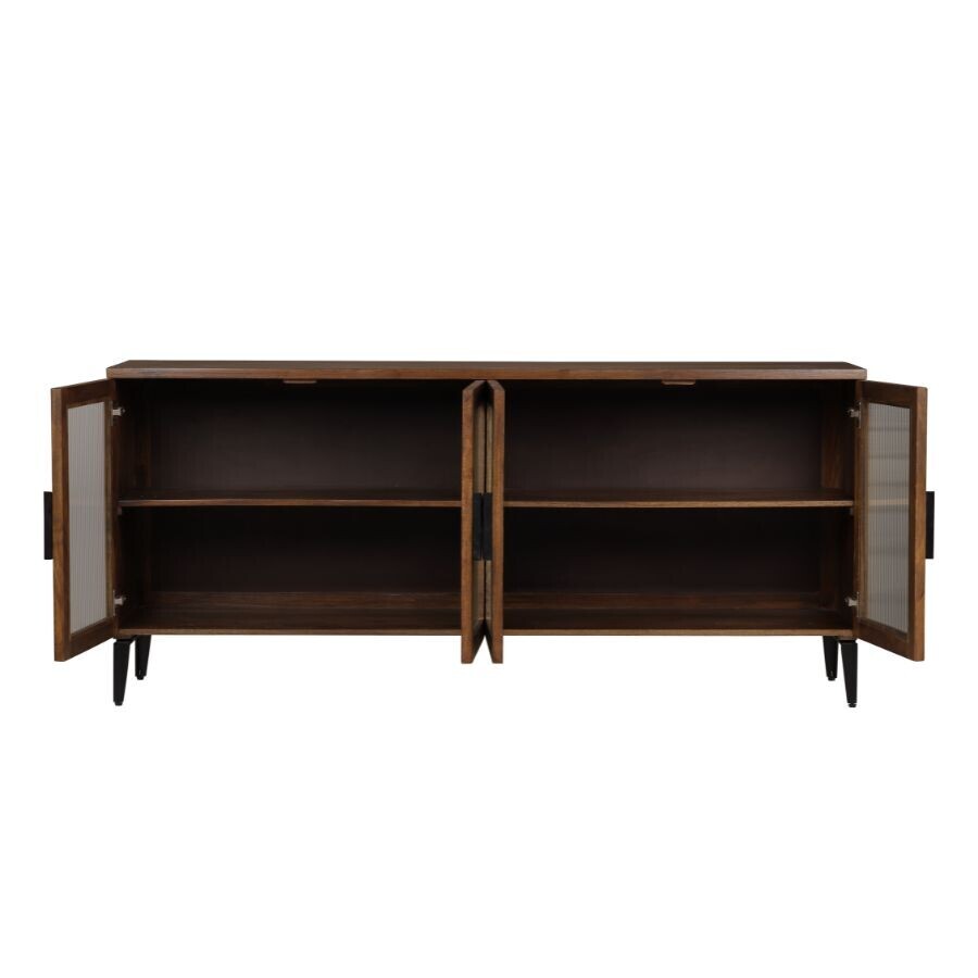 Elian Mango Wood 4 Door Sideboard Buffet
