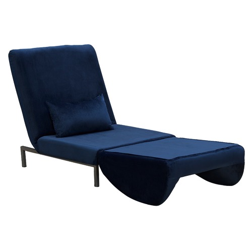 Blue Velvet Edison Sofa Bed Temple & Webster