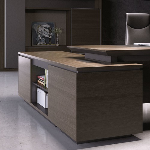 Coffee Oak Carter Executive Desk