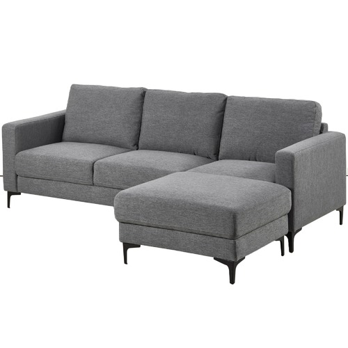 Innova Australia Alexis 3 Seater Corner Sofa with Ottoman