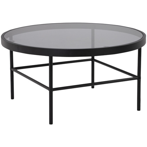 Cazella Round Glass-Top Coffee Table