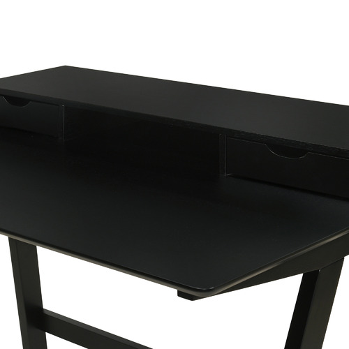 Black Felix 2 Drawer Study Desk Temple & ster