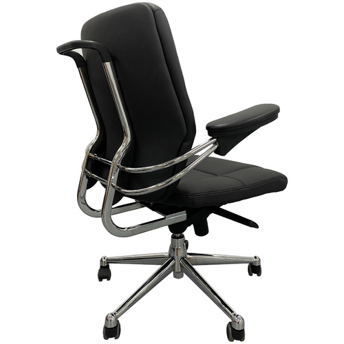 Black Maximilien Faux Leather Executive Office Chair