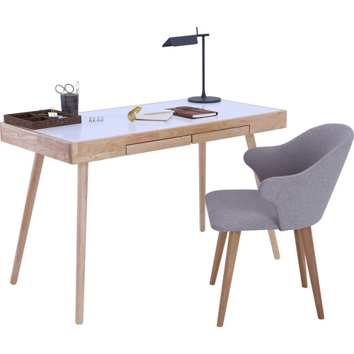 White Reth Wooden Working Desk