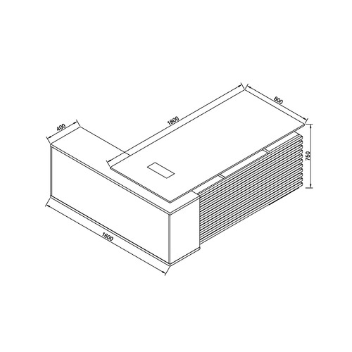 InnovaStudio Phoenix LiftTop Executive Desk with Return Temple & ster