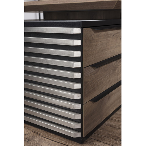 InnovaStudio Phoenix LiftTop Executive Desk with Return Temple & ster