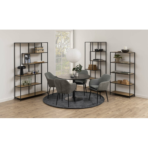 Black Titan 110cm Dining Table