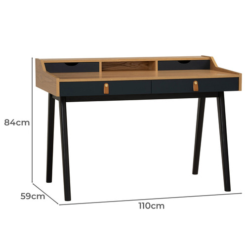Tyler Malaysian Oak Wood Study Desk