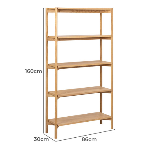 Brandon Oak Wood Shelving Unit