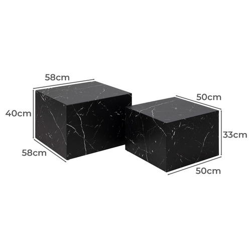 2 Piece Allanah Square Coffee Table Set