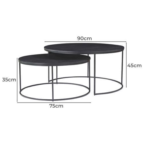2 Piece Ikris Nesting Coffee Table Set Temple & ster
