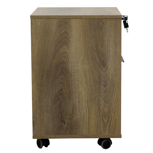 Dark Timber Daxton Mobile Office Cabinet
