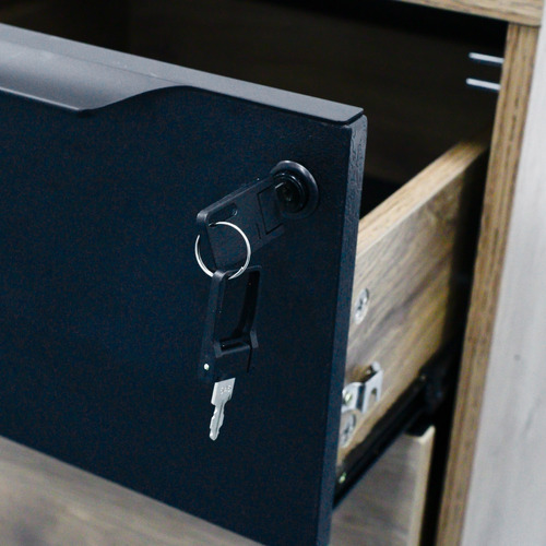 Dark Timber Daxton Mobile Office Cabinet