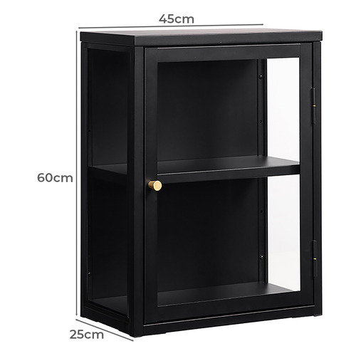 Dexter 2 Shelf 1 Door Display Cabinet