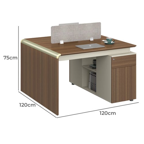 Drew 2 Person Wooden Workstation