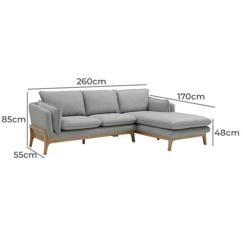 Ralph 3 Seater Sofa with Chaise